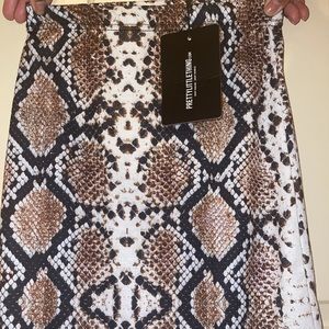 Snakeskin Mini Skirt